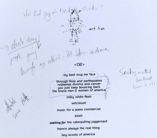 A page from the OKNOTOK notebook.